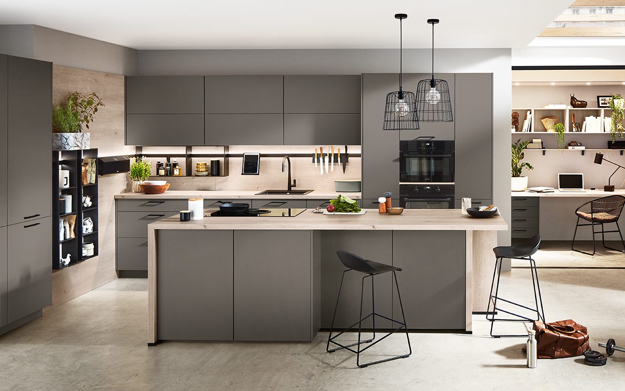 modern flat slab door with a matte finish